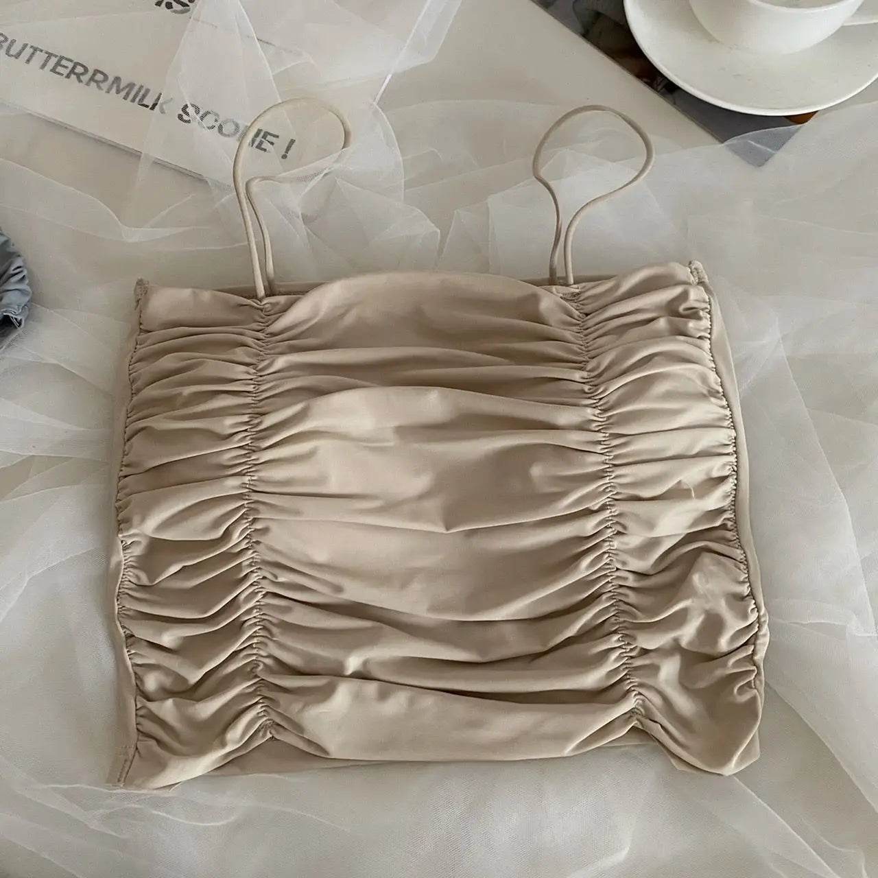 Women Crop Tops Sexy Tank Top For Lady Summer Tube Tops With Cups Female Underwear Lingerie Woman Clothing Girls Camisole Vest - AIAZ