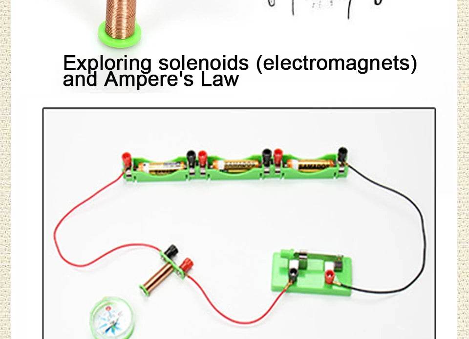 Physics Labs Basic Electricity Discovery Circuit Magnetism Experiment Kits Science Education Toy for Junior Senior High School - AIAZ