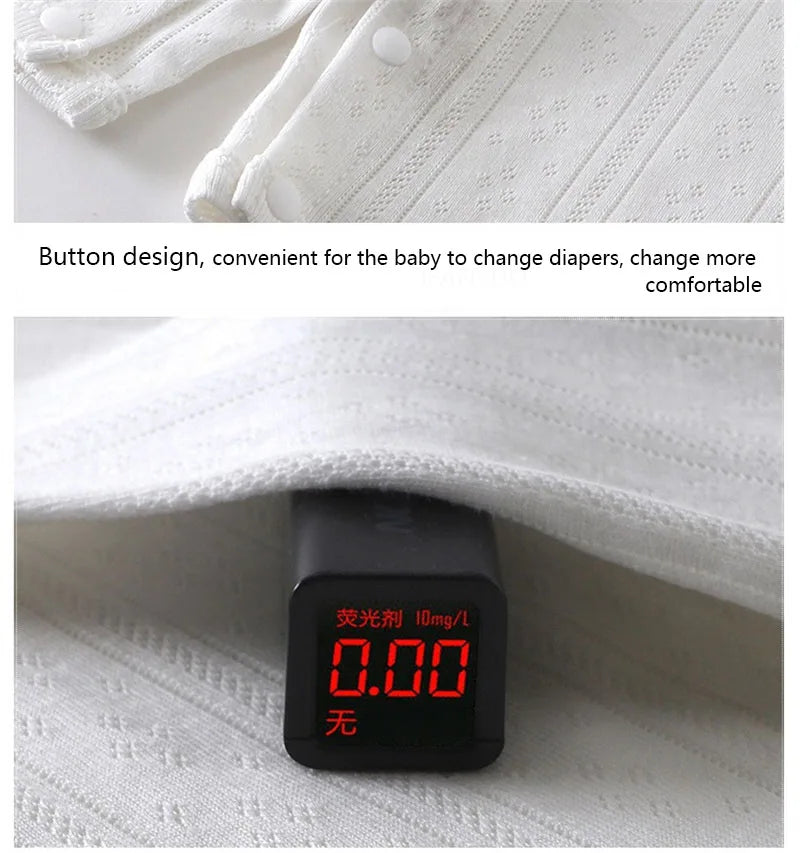 Baby Short Sleeved Jumpsuit Summer Newborn Breathable Mesh Air Conditioning Suit Boys Girls Infant Thin Sleepwear Crawling Suits