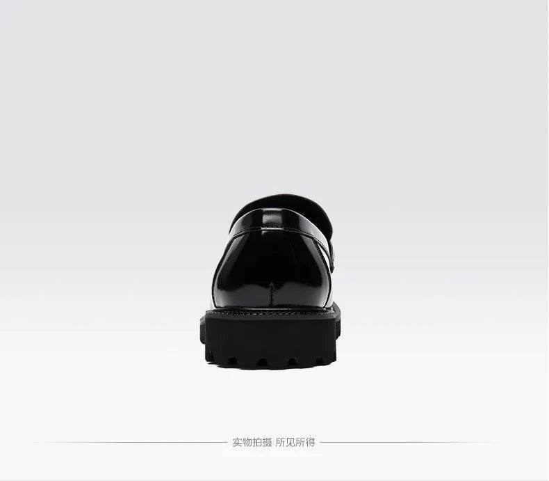 Men's Business Formal Leather Shoes Man Casual Leather Shoes Loafers Casual Business Wedding Shoes for Men Round Toe Slip-On - AIAZ