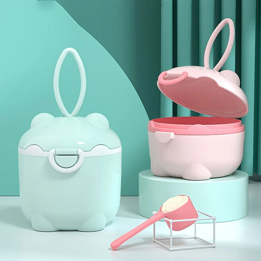 1pc Portable Four-Layer Milk Powder Box, Milk Powder Container, Food Storage Snack Rotating Box