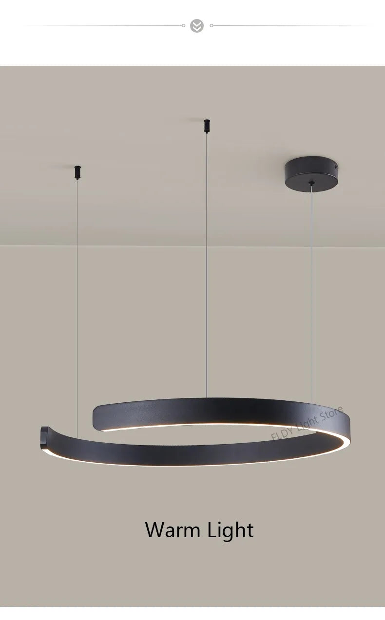Ceiling chandelier Pendant light Chandeliers for dining room LED Bedroom living room nordic home decor Modern Round ring lamps