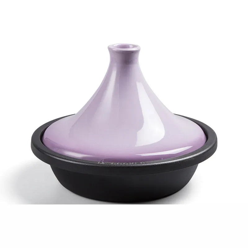 Cast Iron Tagine 2 Quart Moroccan Enameled Cast Iron Tagine With Enameled Cast Iron Base And Ceramic Cone-Shaped Lid Dutch Oven