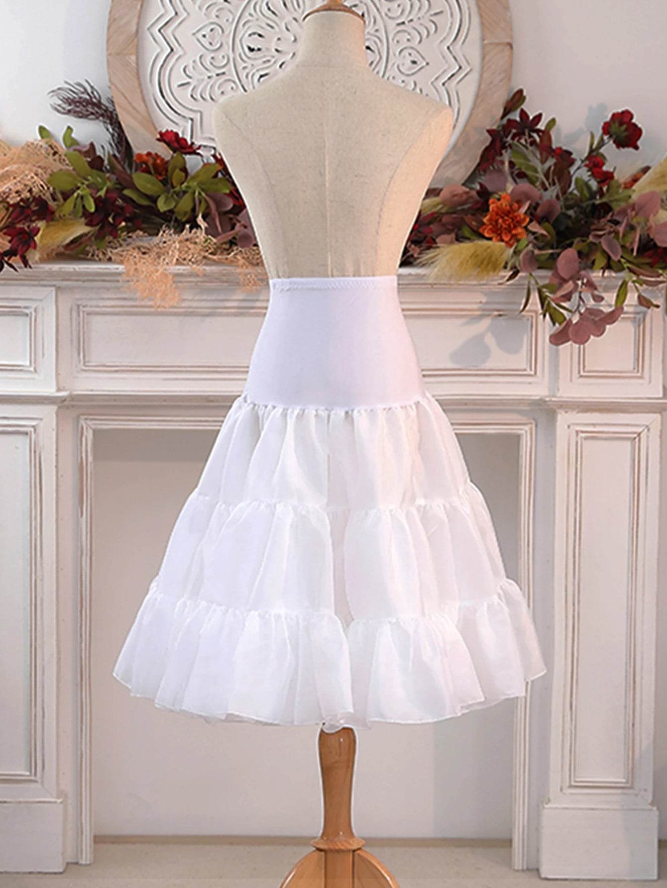 Skirts women black petticoat crinoline underskirt satin under skirt for dresses interior combination tutu skirt for girl no hoop - AIAZ