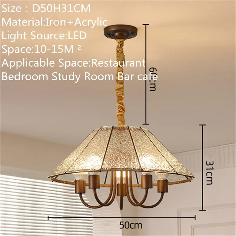 TEMOU Contemporary Restaurant Pendant Lamp French Retro Bedroom Study Villa Hotel Rooms Bar Counter Cafe  Aisle Light