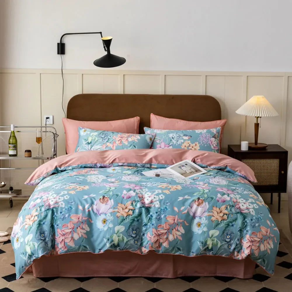 Svetanya Print Egyptian Cotton Bedding Set Queen King Ru Full Double Size Bedlinens Sheet Duvet Cover Set