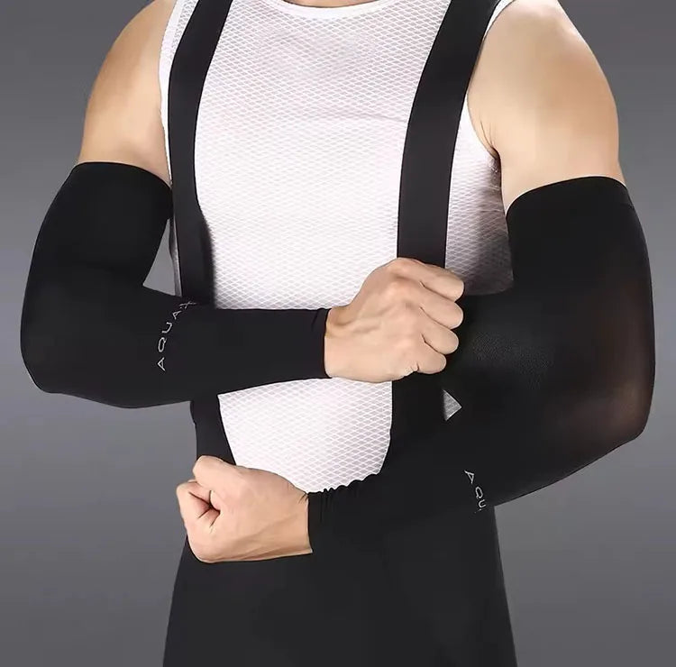 Summer Ice Silk Sports Arm Cover Cycling Sunscreen and UV Protection Outdoor Travel Running Fitness Protective Equipment