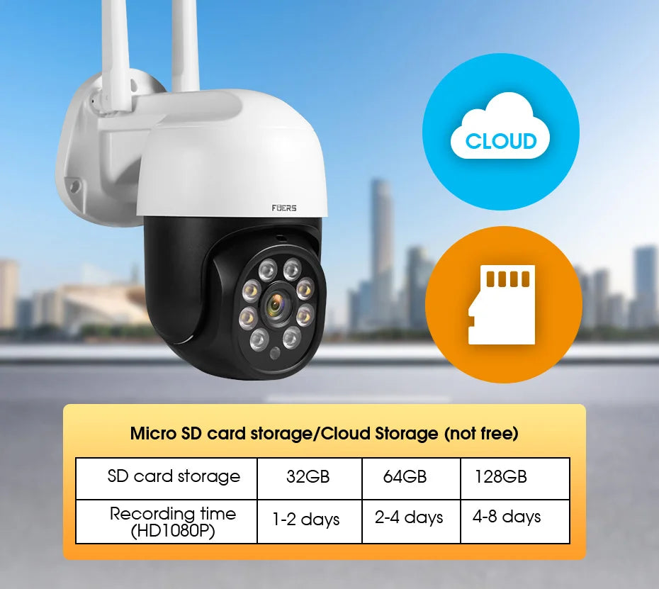 Fuers 8MP 4K IP Camera Tuya Smart Outdoor Home Security Auto Tracking AI Human Detection Camera WIFI CCTV Surveillance Camera
