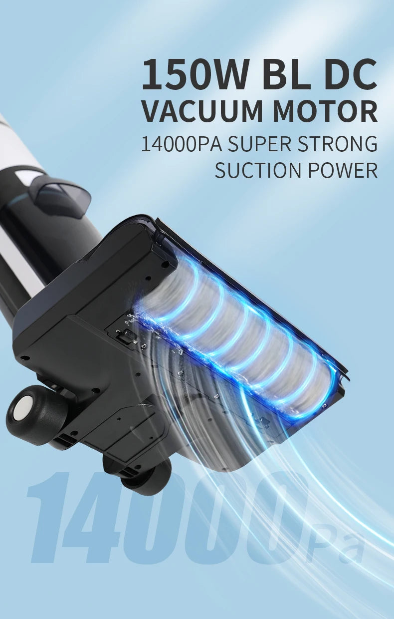 Liectroux i7Pro Cordless Vacuum Cleaner for Wet And Dry Cleaning, Smart Washing for Home Multi Surface Floor,14Kpa, Self-drying