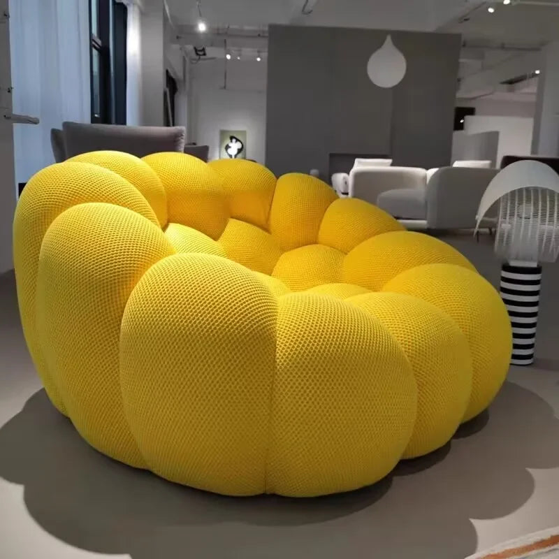 Minimalist European Living Room Sofas Design Double Adult Puffs Bubble Backrest Compressed Boneless Chaise Divano Furniture Home