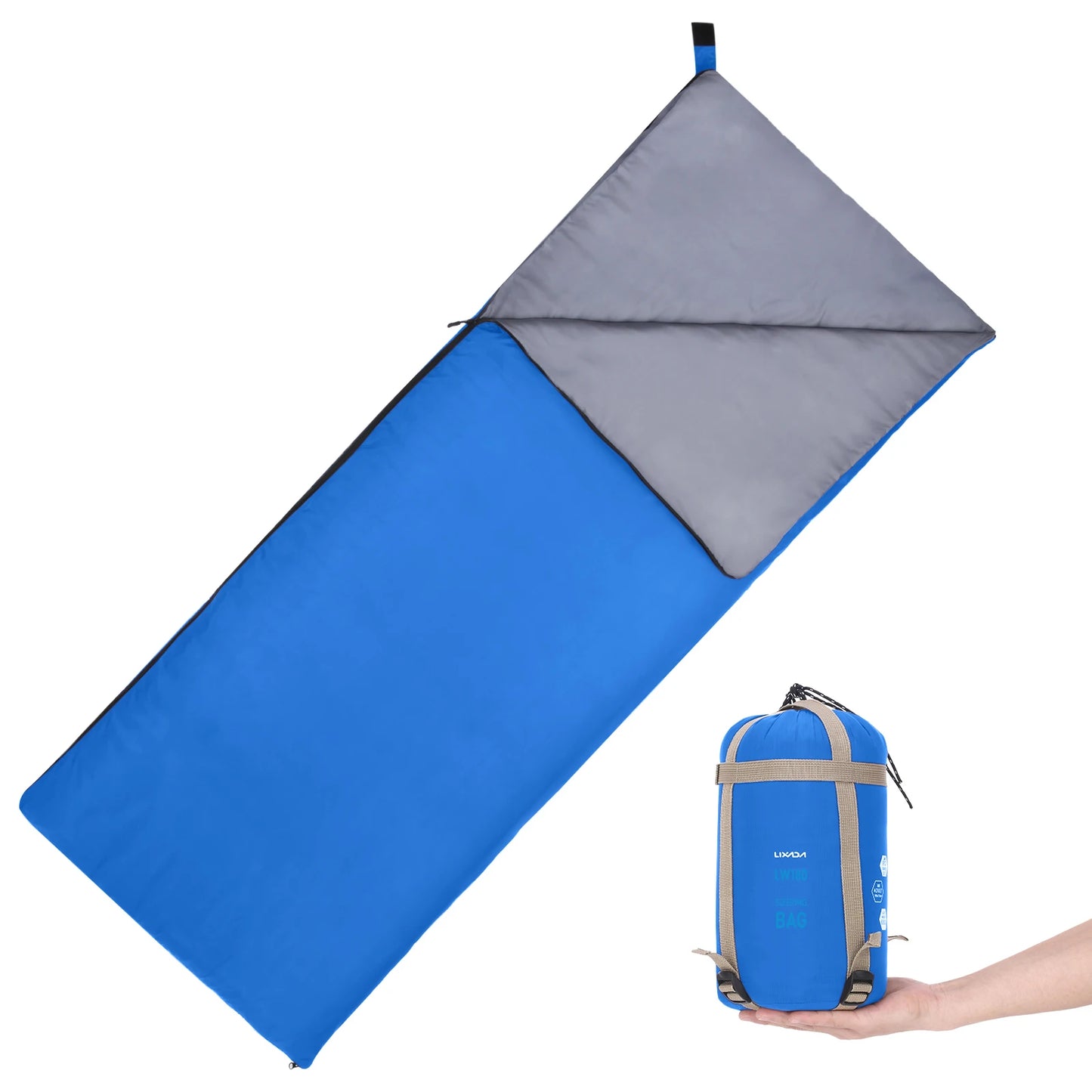 LIXADA Envelope Sleeping Bag Adult Camping Outdoor Mini Walking beach Sleeping Bags Ultralight Travel Bag Spring Autumn