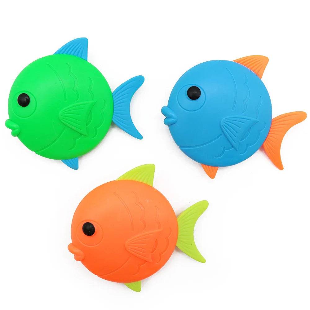 Swimming Diving Toys Children's Fish Dolphin Buoy Pool Treasure Hunt Diving Water Diamond Kids Water Game Toys Set Reusable Gift - AIAZ