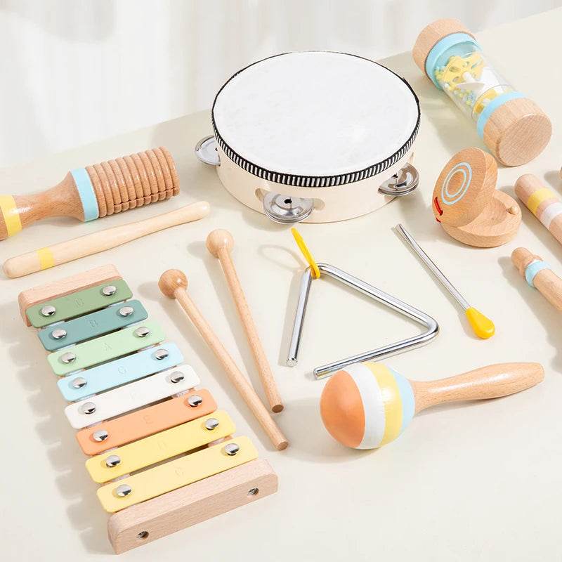 Interactive Musical Toy Wooden Toys Child Percussion Instruments Early Educational Toys Birthday Gifts for Toddlers Girl Boy - AIAZ