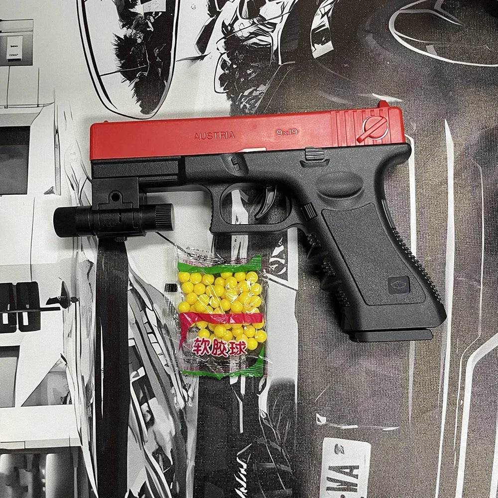 High quality soft bullet air gun manual G17 glock toy gun lower magazine laser outdoor sports CS game weapons children gift - AIAZ