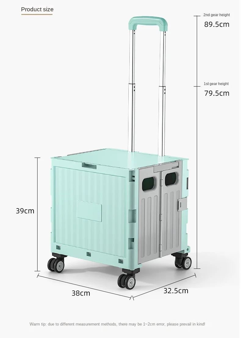 Multifunctional Camping Trolley Large Capacity Portable Folding Outdoor Storage Box Home Camping Push Box Camping Equipment
