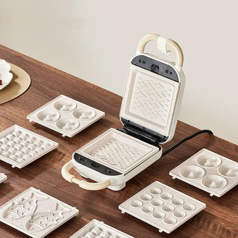 600W Electric Sandwich Machine Waffle Maker Home Toaster Multifunctional Breakfast Machine Takoyaki Pancake Donut Toast Press