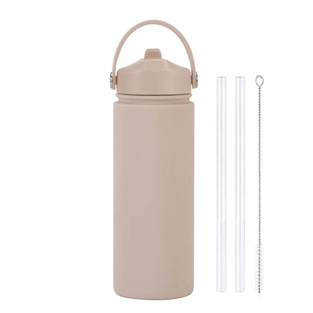 Insulated Water Bottle 500ml Custom Text/Logo - 304 Steel, 24H Cold, Office & Gym Essentials - AIAZ
