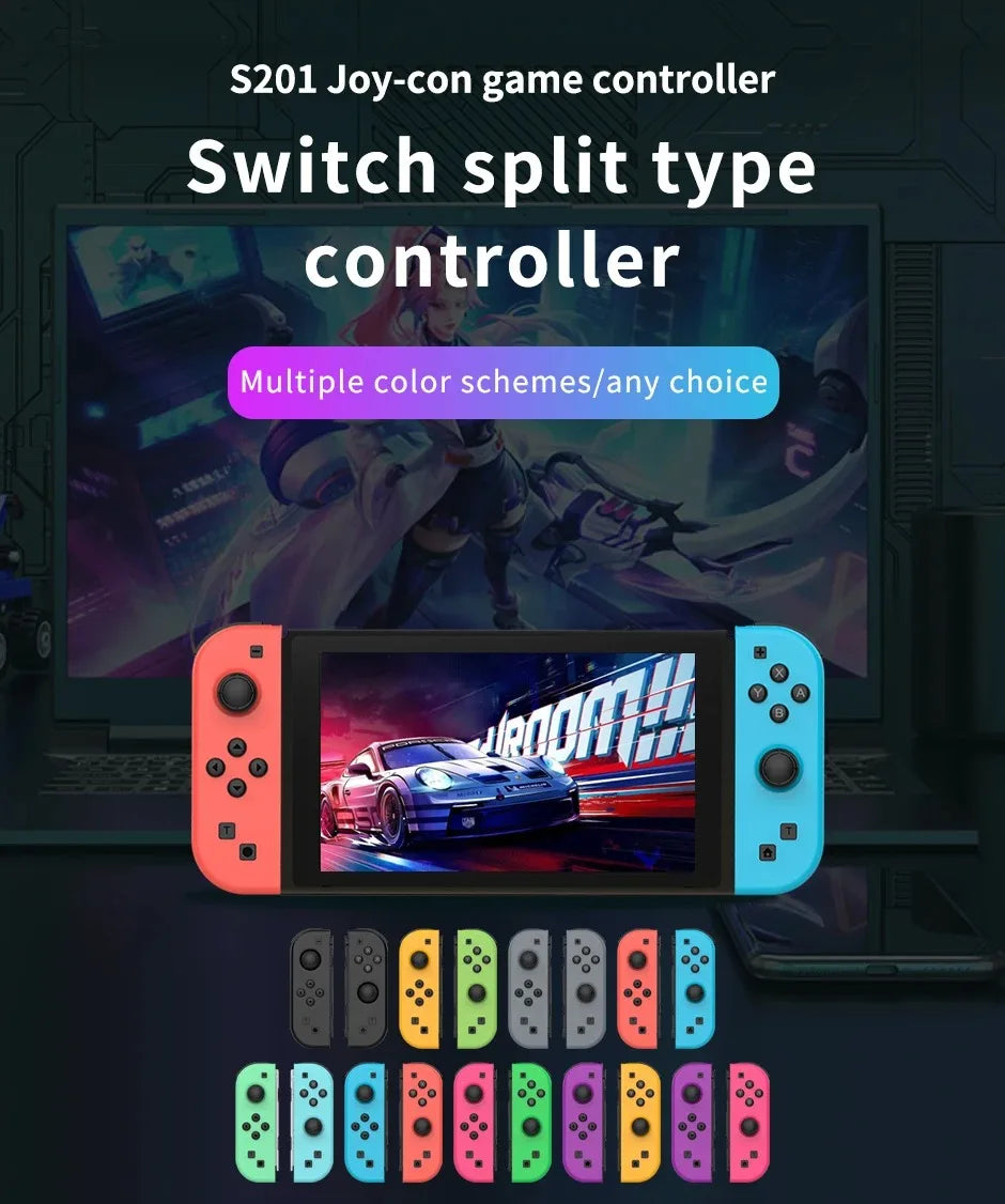 Wireless Gamepad For Switch/OLED/IOS/Android/PC Bluetooth Controller Joystick With Trubo Wake UP 6 Axis Gyro Joycon Game Console