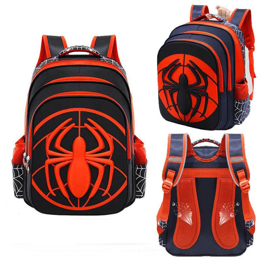 Spider Backpack+Pencil Case Set for Boys School Bag Elementary for Kids School Bag Cartoon Waterproof Primary Backpack - AIAZ