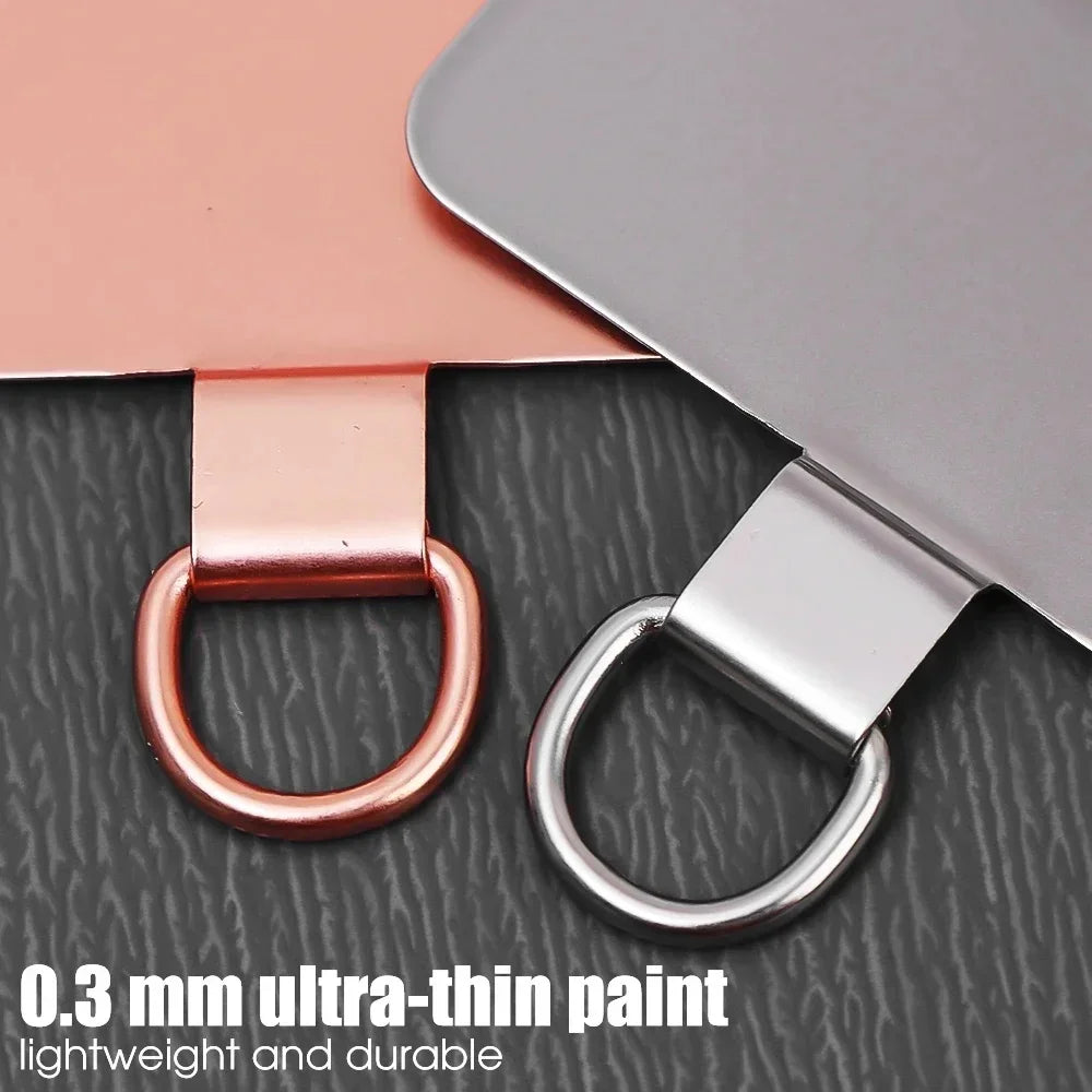 1/4pcs Universal Metal Phone Lanyard Gasket Patch Durable Ultra Thin Mobile Phone Sling Rope Card Clip Strap Hang Cord Tab