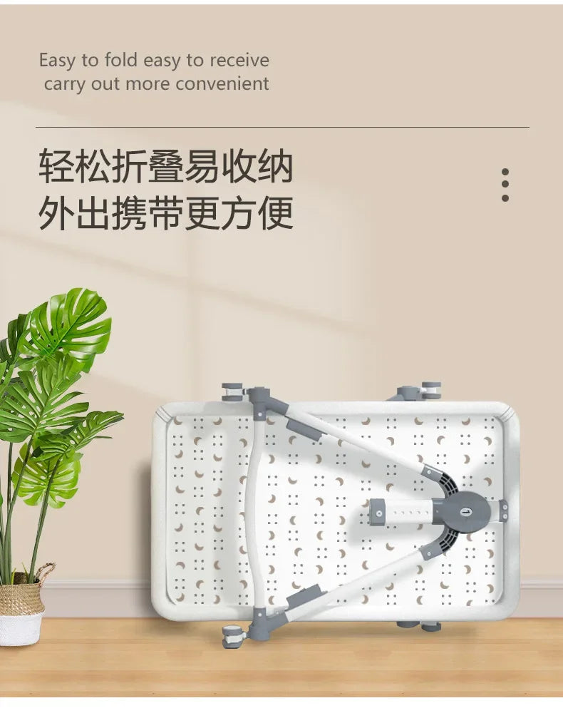 Newborn Bed Splicing Large Bed Baby Rocking  Children's Cradle  Multifunctional Movable and Foldable