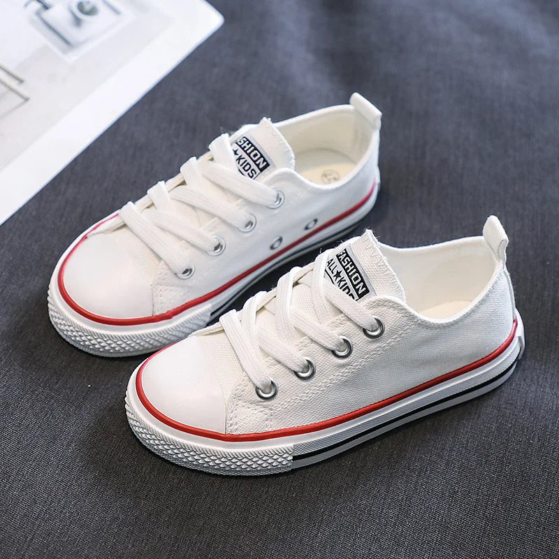 Children's Canvas Shoes, Spring and Autumn Korean Low-Top Shoes, Boys' and Girls' Shoes, Small White Shoes, Casual Cloth Shoes