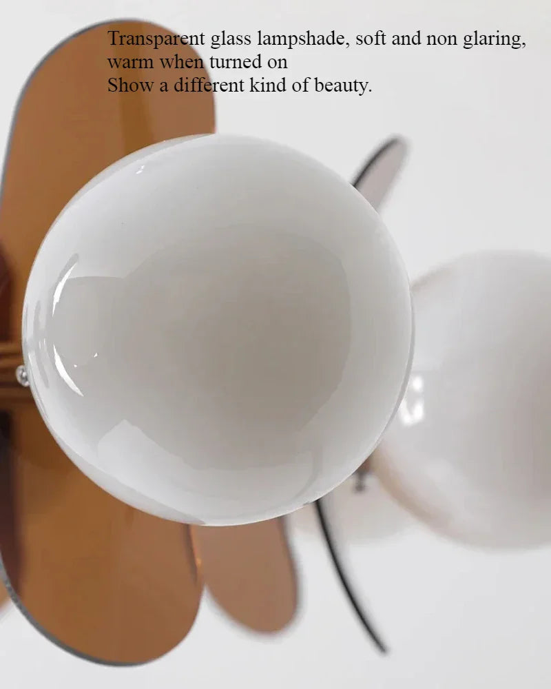 Nordic medieval glass magic bean dining table pendant light LED wabi sabi style living room bedroom home decoration lighting