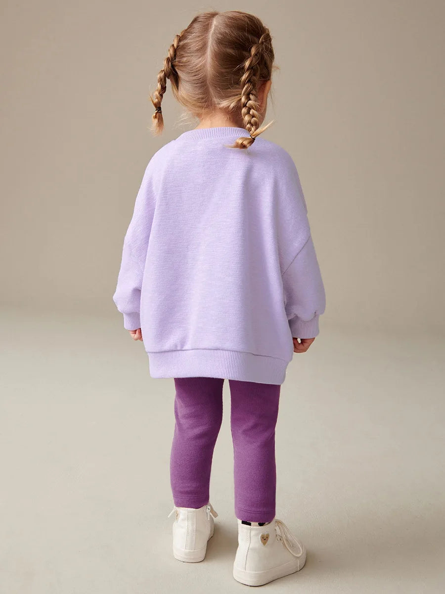 2025 Autumn Winter European And American Style Girls Long Sleeves Suit For 2-7Years Kids Hoodie+Long Pants Two-piece Set