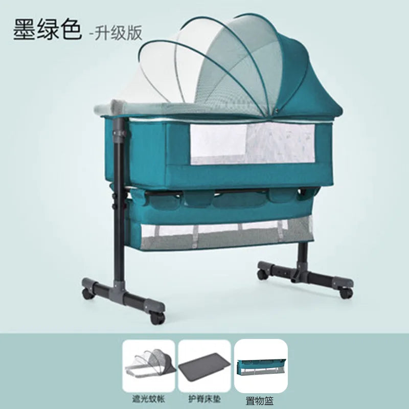 Crib Newborn Bed Splicing Big Bed Baby Crib Multi-functional Mobile Foldable