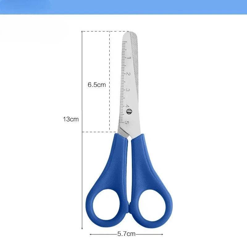 Scissors DIY Handmade Scissors Safety Ruler Scale Scissors Stationery Student School office supplies Scale stationery cute pen - AIAZ