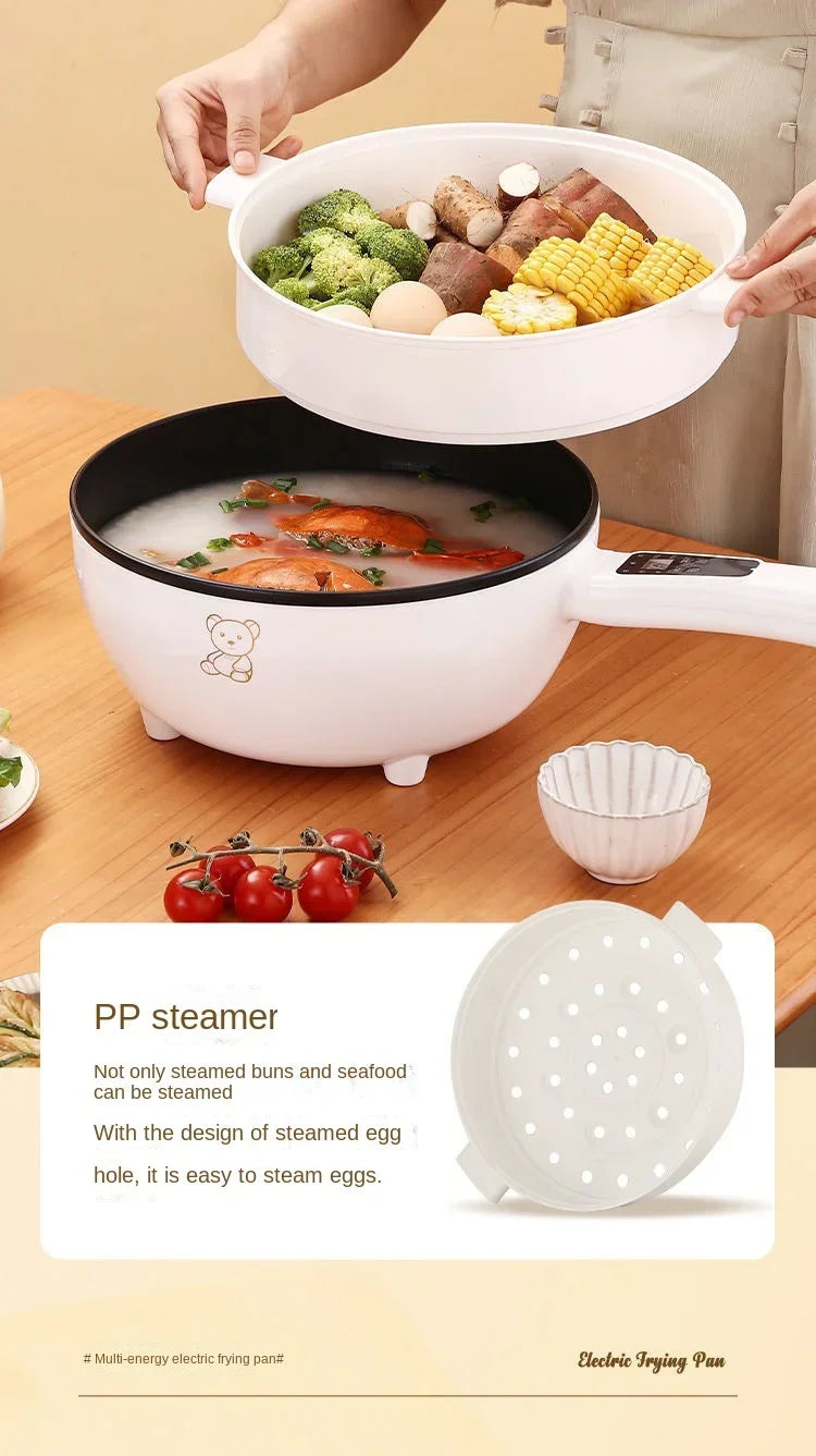Electric fryer for household use, large capacity intelligent stir frying, multifunctional non stick pan, electric fryer
