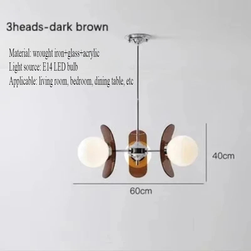 Nordic medieval glass magic bean dining table pendant light LED wabi sabi style living room bedroom home decoration lighting