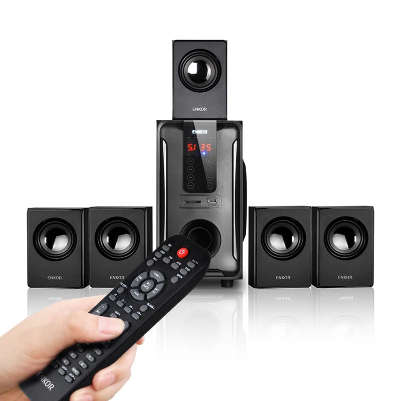 5.1 Floor-Standing Multimedia Sound Box Home Theater System 3D Surround Subwoofer 60W TV Bluetooth Speaker With Remote Control