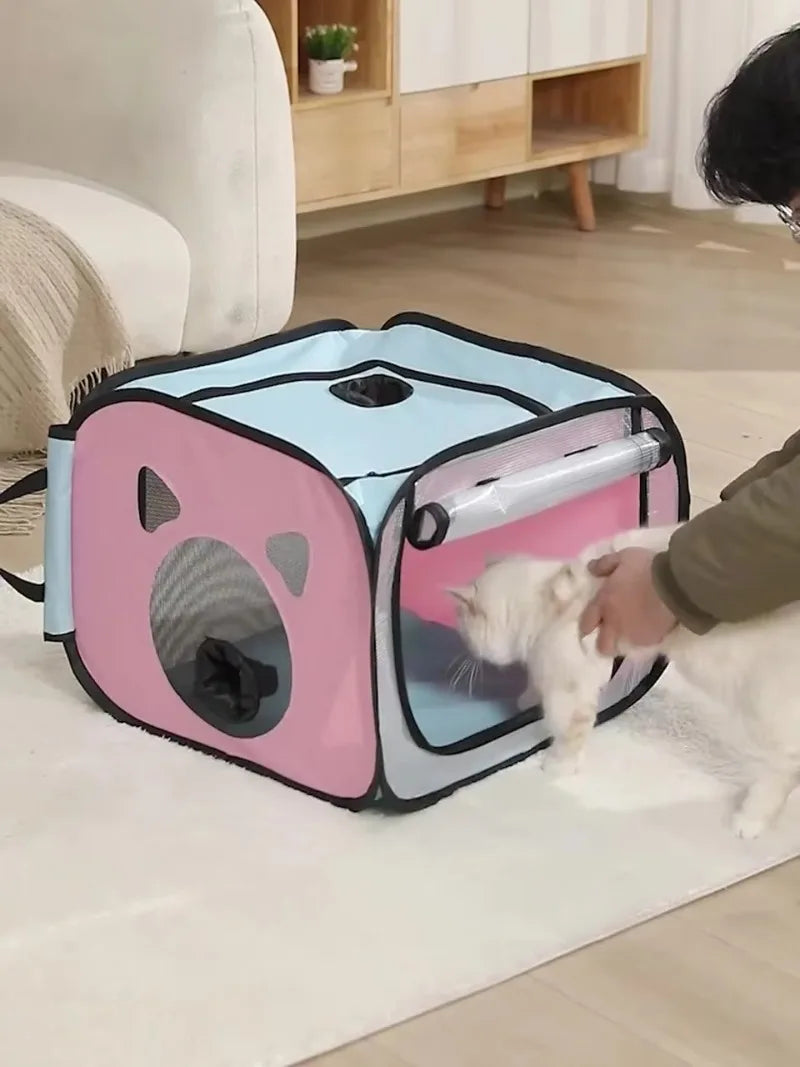 Portable Foldable Cat Hair Drying Box Tent Household Pet Hair Dryer Clean Grooming House Bag Pet Dryer Box