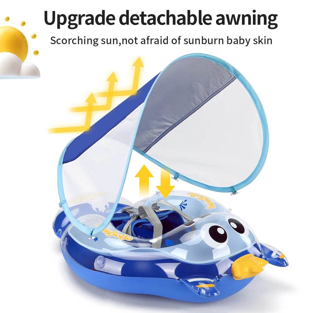 Swimbobo Kids Inflatable Baby Floating Water Toy Swimming Floats Waist Trainer Child Swim Pool Ring PVC Children Float - AIAZ