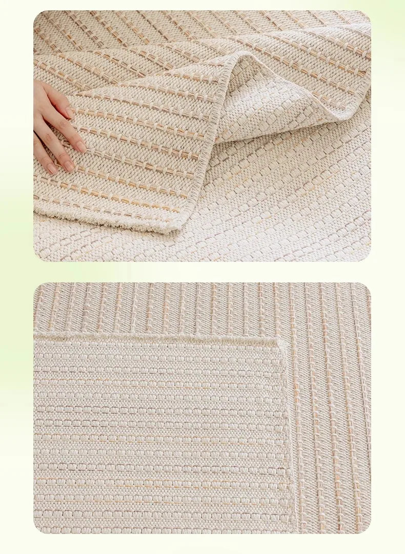 100% Cotton Carpet Living Room No Glue Health Kid Room Carpet Crawling Play Mat Minimalism Modern Bedroom Cloakroom Rugs Carpet