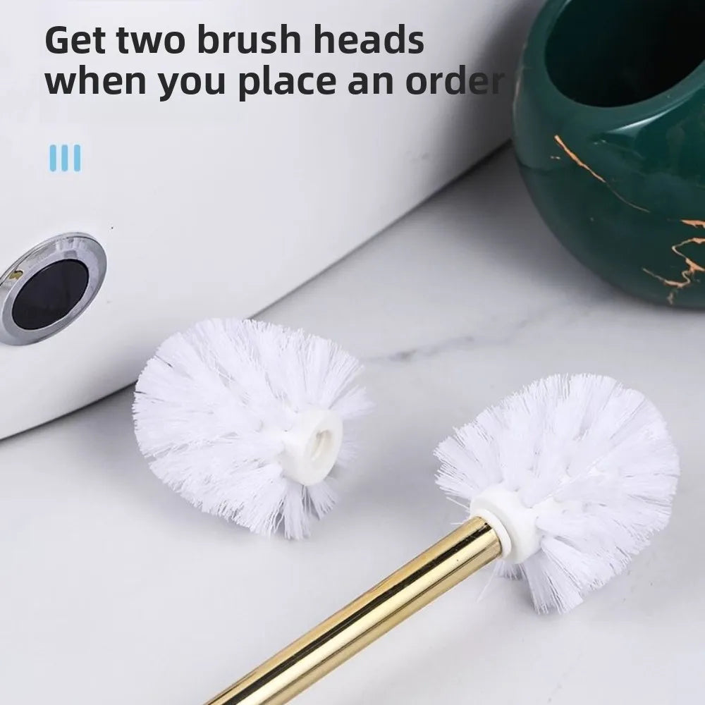 Nordic Ceramic Base Imitation Marble Toilet Brush and Holder Household Bathroom Toilet GapCleaning Supplies Bathroom Accessories