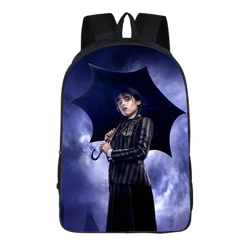 Wednesday Addams Backpack Wednesday School Bag with The Same Style Primary School School Bag Children's Backpack Meal Kit - AIAZ