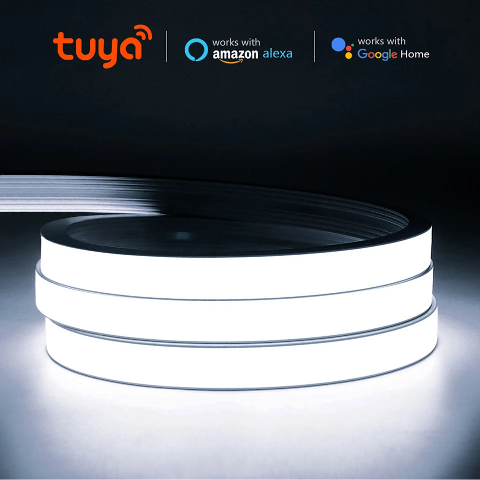 10M Tuya Smart WiFi COB Neon LED Strip Light 320leds/M Silica Gel Tube LED Lights Tape Bedroom Wall Kitchen Cabinet Backlighting