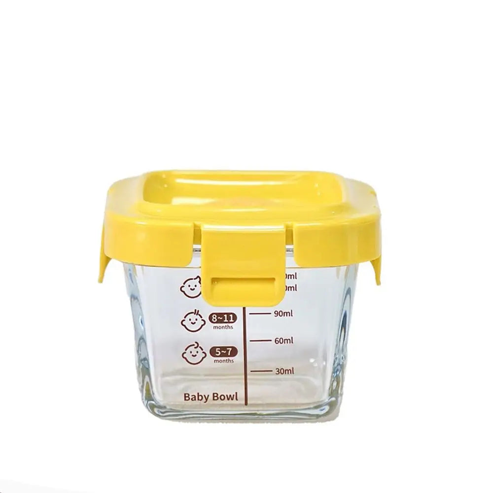 140ml Glass Food Storage Box Frozen Baby Food Glass Cup Baby Food Storage Jar for Little Ones Microwave Safe