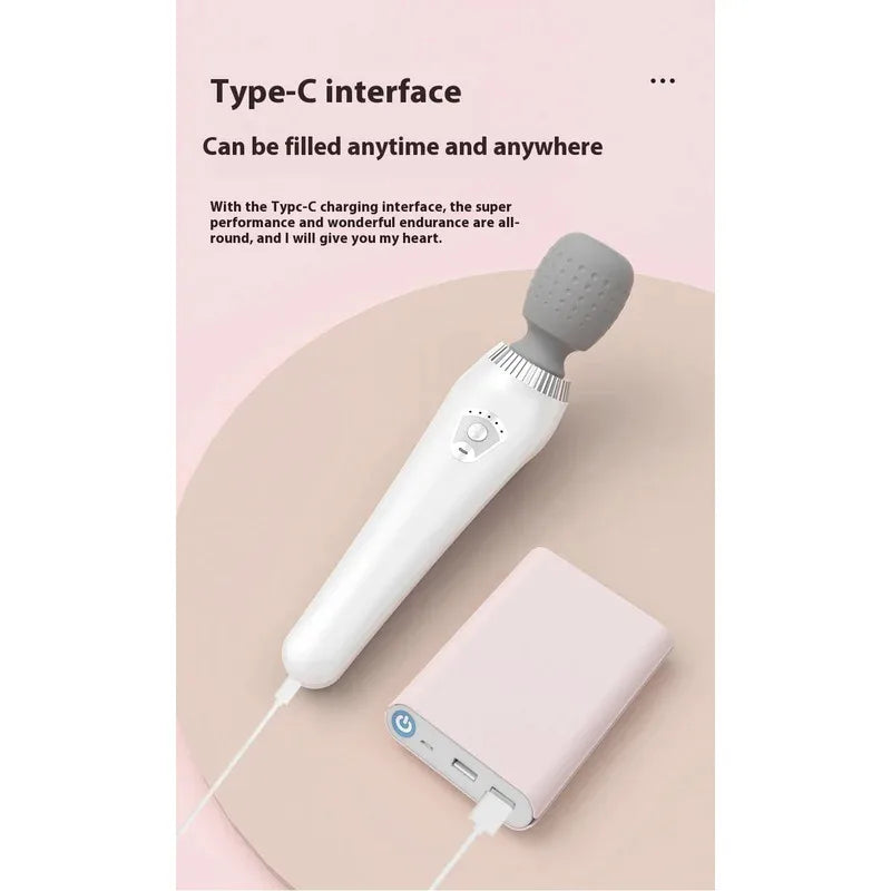 Deep Tissue Massage Gun USB Rechargeable Portable Full Body Muscle Massage 5-speed Adjustable Fascia Gun Pink and Black