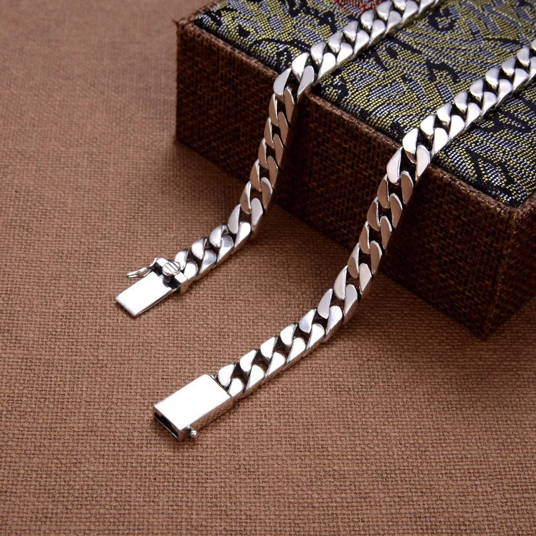 Factory Price 100% S925 Sterling Silver Miami Hiphop Cuban Trend Clavicle Chain Necklace for Man Women Boyfriends Jewelry