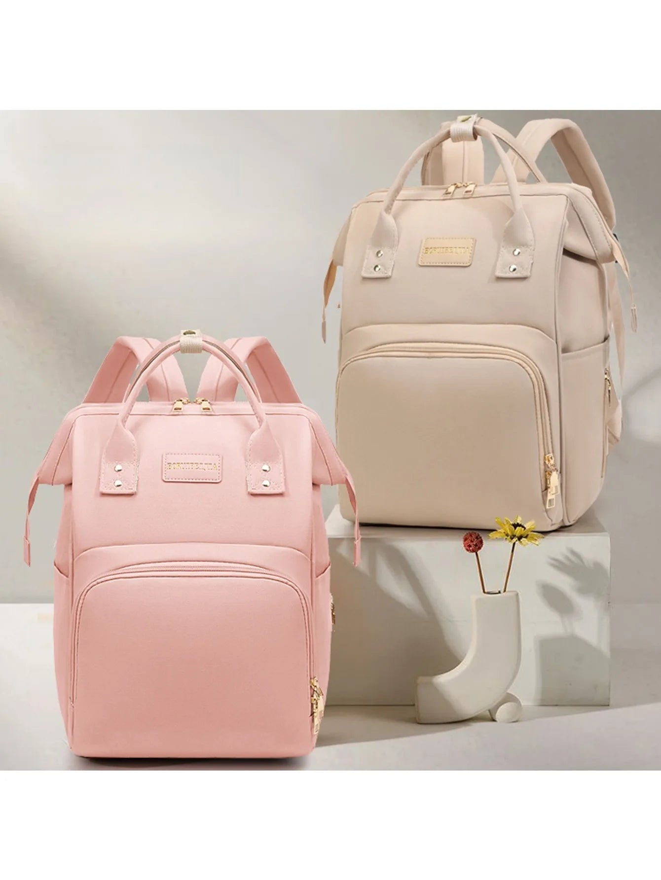 Baby Travel Backpack Diaper Mummy Bag Large Capacity Nappy Bag Material Handbag For Baby Outdoor Travel Bag For Baby Care Stuff