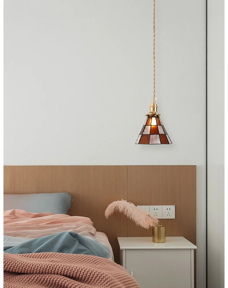 IWHD 2022 NEW Nordic Glass LED Pendant Lights Fixtures Copper Bedroom Dinning Room Restaurant Modern Hanging Lamp Lighting