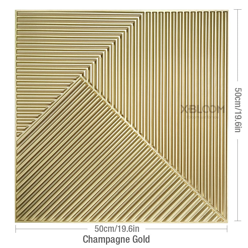4pcs 50x50cm  Premium 3D Wave Wall panel Stripe Wallpaper PVC Wall Decor Living Room Bedroom Office Decor TV Background 9 sold