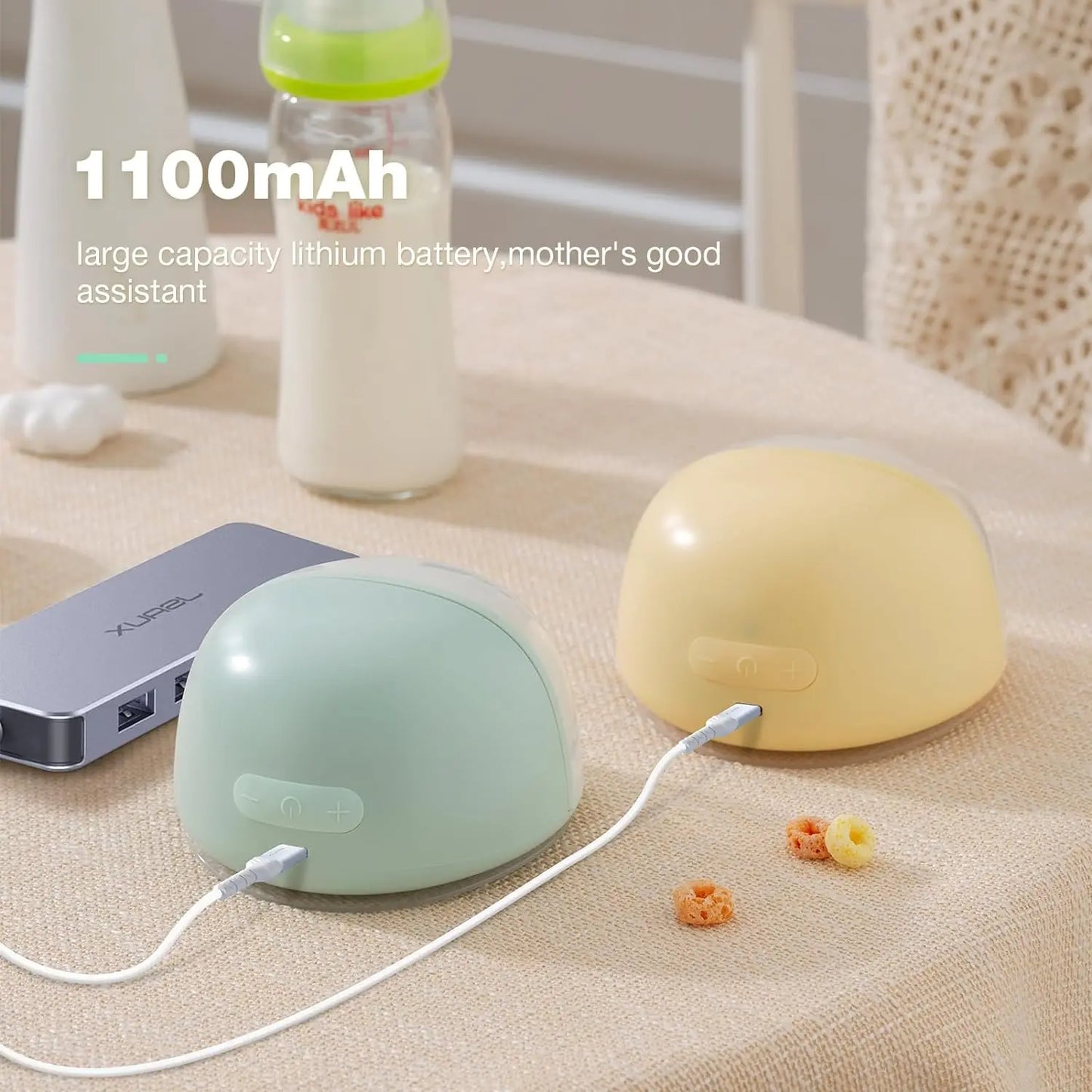 Electric Breastmilk Pump Handsfree BPA Free With Milk Storage Bag 3 Mode&9 Level Powerful Suction Low Noise Wearable Breast Pump