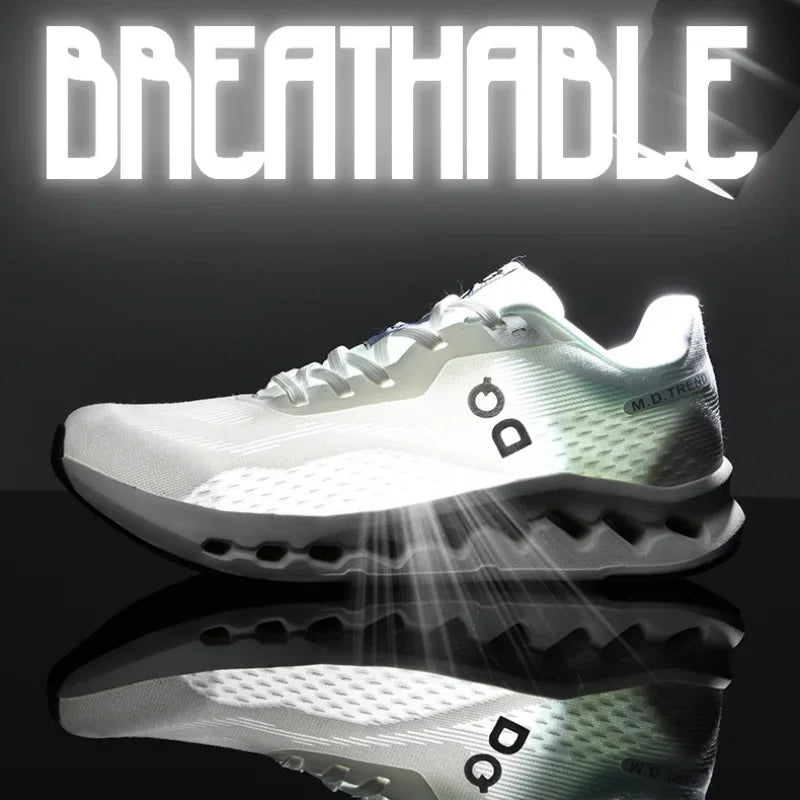 Fashion Cushioning Running Shoes for Men Lightweight Sneakers Breathable Tennis Shoes Non-Slip Sports Casual Walking Footwear