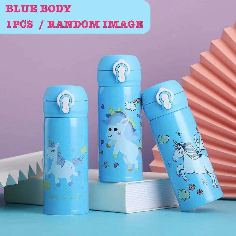 500ML Children's Thermos Bottle Vacuum Water Bottles 304 Stainless Steel Drinking Cartoon Cup School Water Bottle For Girls Kids - AIAZ