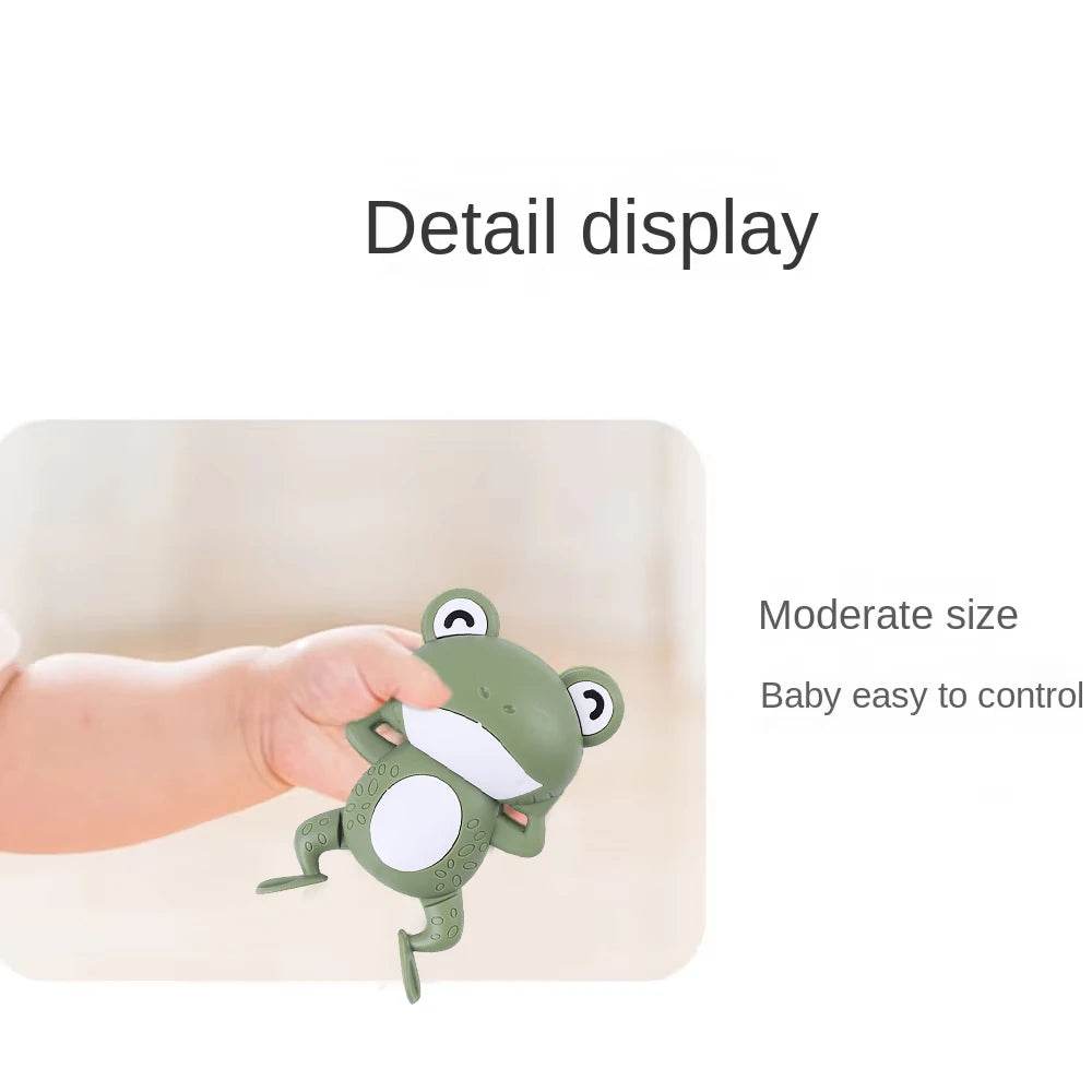 Baby Shower Clockwork Cute Animal Swimming Frog When Baby Bath In Bathroom Baby Water Toy Kids Clockwork Bath Toys Bathroom Toys - AIAZ