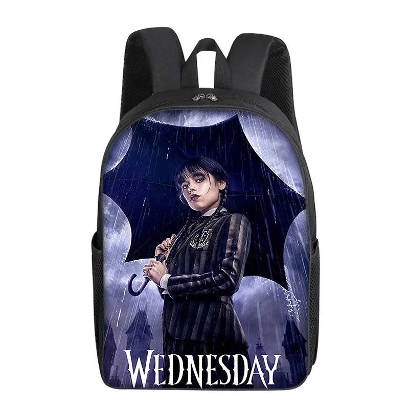 Wednesday Addams Backpack Wednesday School Bag with The Same Style Primary School School Bag Children's Backpack Meal Kit - AIAZ